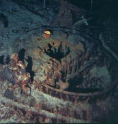 One of the sunken boilers