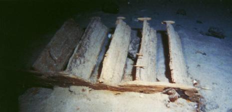 These wood stairs are amazingly still there